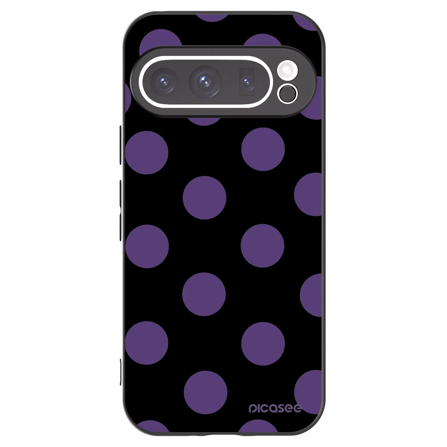 Picasee silikónový čierny obal pre Google Pixel 9 Pro - Big flickers
