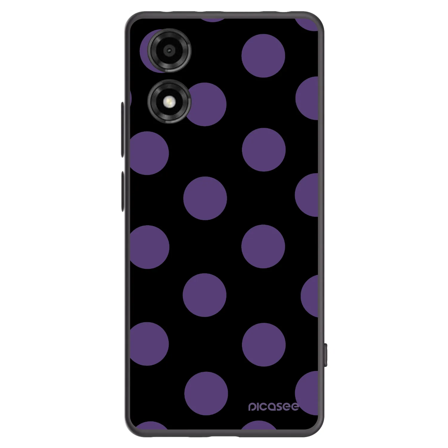 Picasee silikónový čierny obal pre Motorola Moto E14 - Big flickers