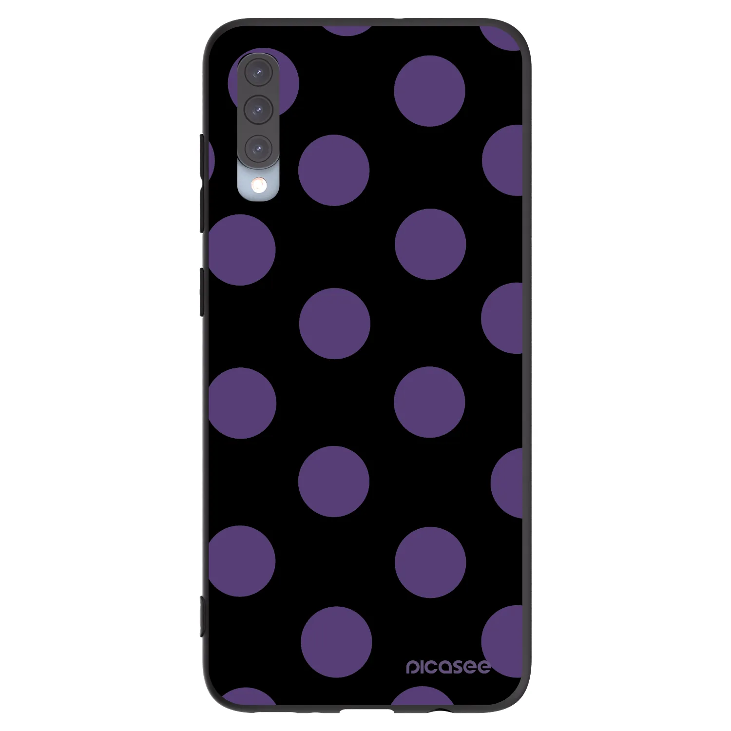 Picasee silikónový čierny obal pre Samsung Galaxy A70 A705F - Big flickers