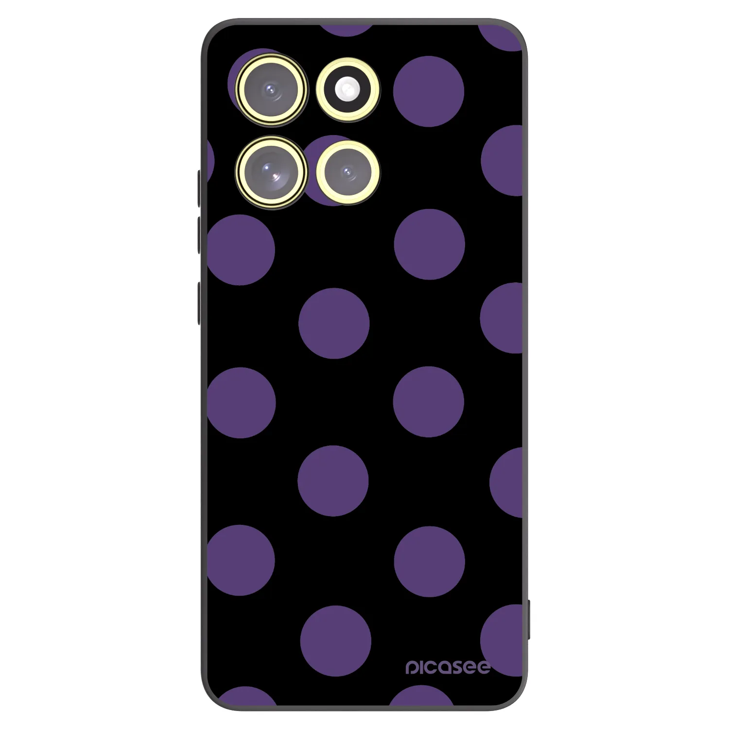 Picasee silikónový čierny obal pre Motorola Moto G86 Power 5G - Big flickers