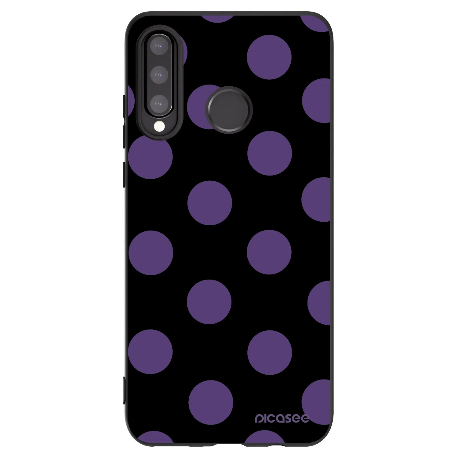 Picasee silikónový čierny obal pre Huawei P30 Lite - Big flickers