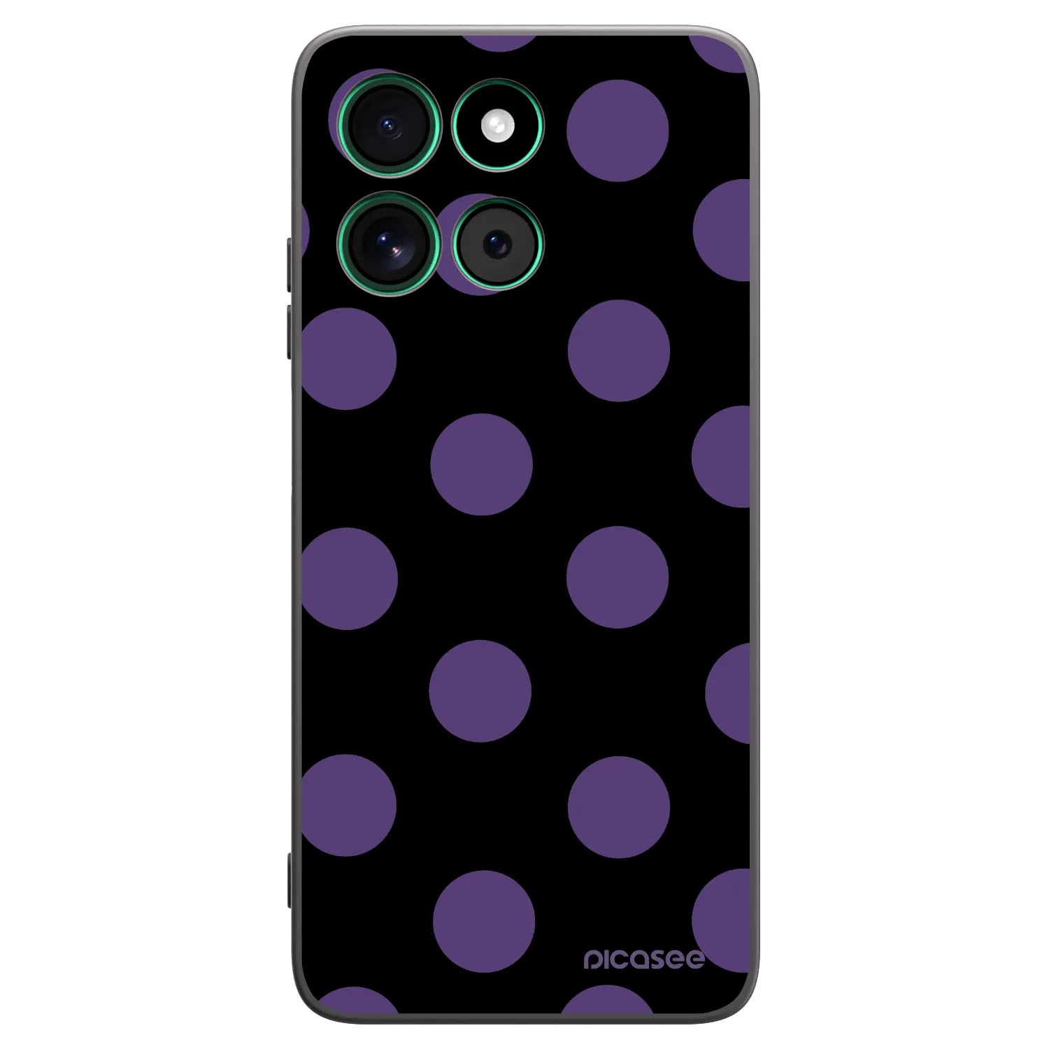 Picasee silikónový čierny obal pre Motorola Moto G57 Power - Big flickers