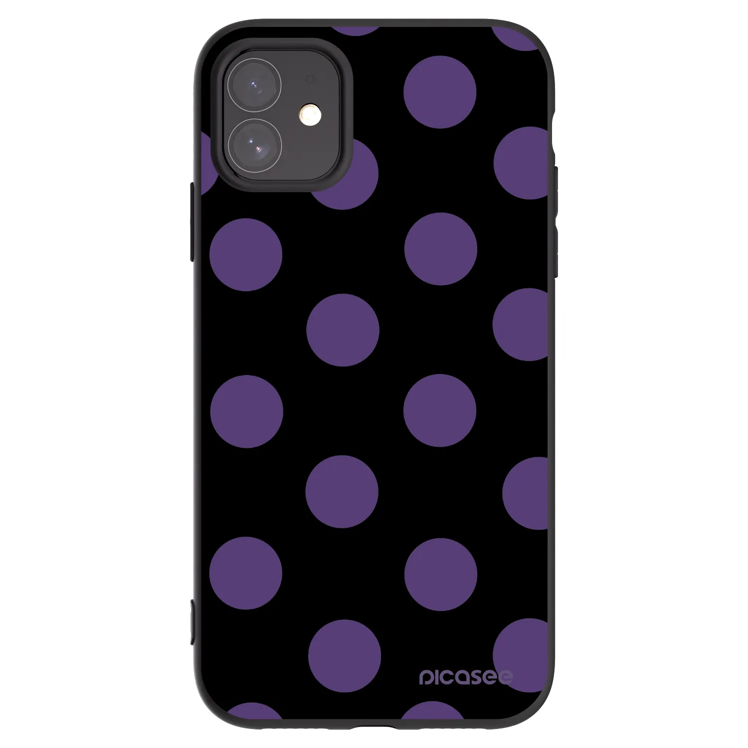 Picasee silikónový čierny obal pre Apple iPhone 11 - Big flickers