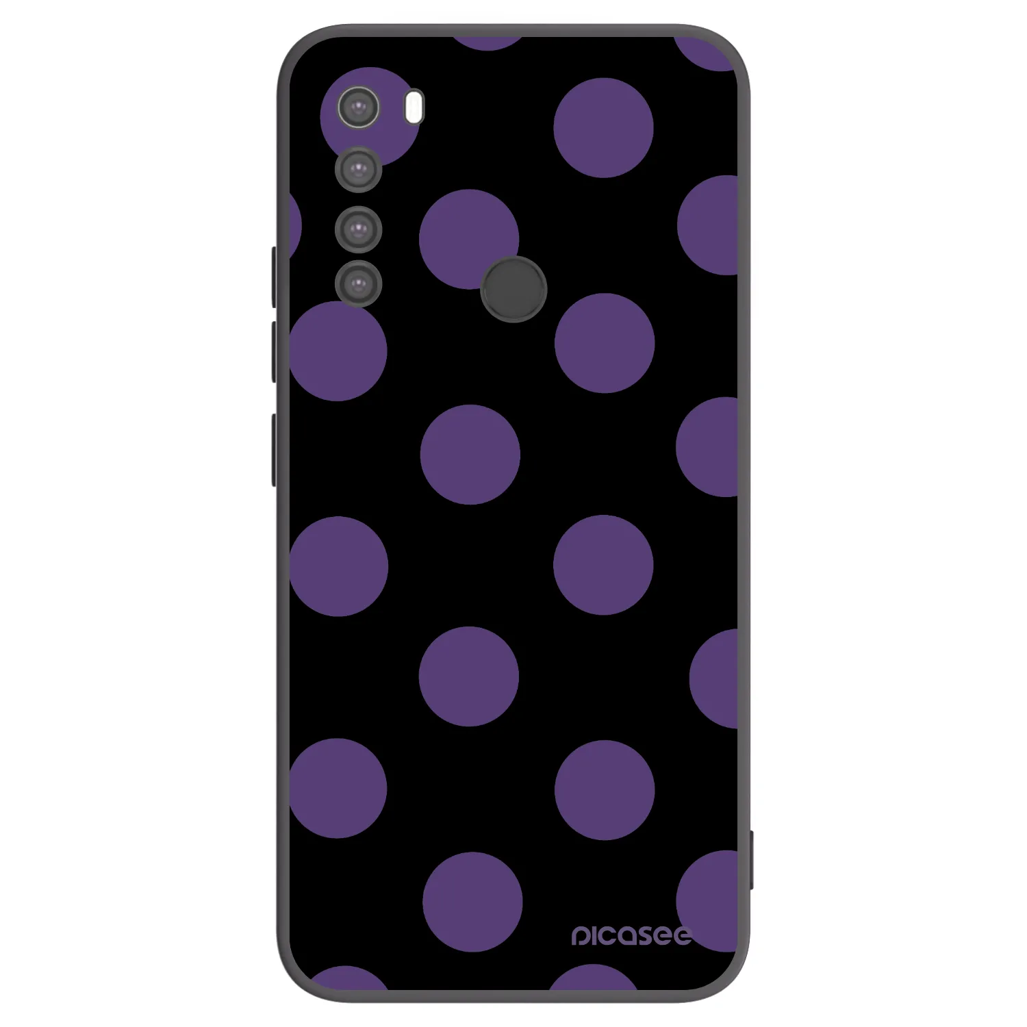 Picasee silikónový čierny obal pre Xiaomi Redmi Note 8 - Big flickers