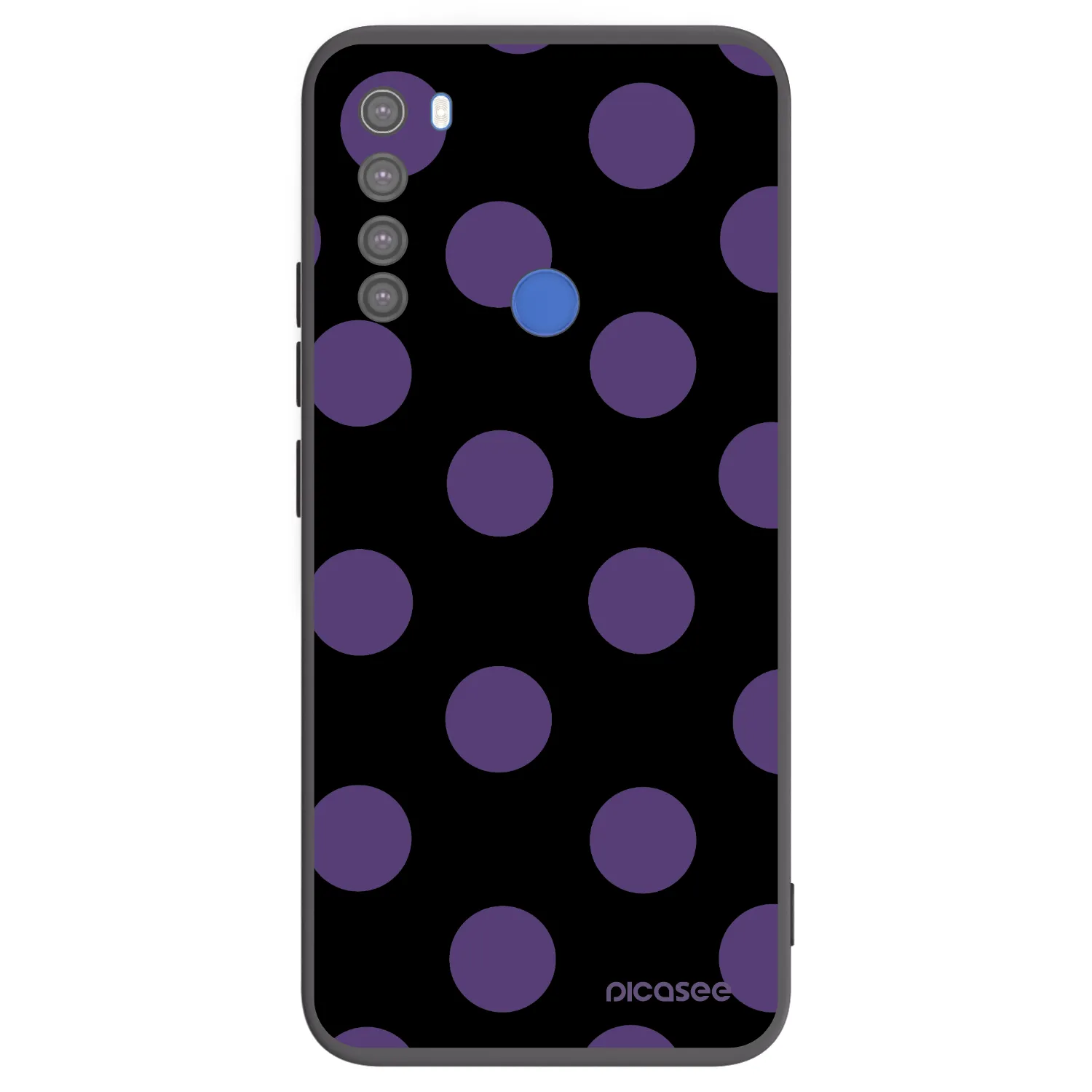 Picasee silikónový čierny obal pre Xiaomi Redmi Note 8T - Big flickers