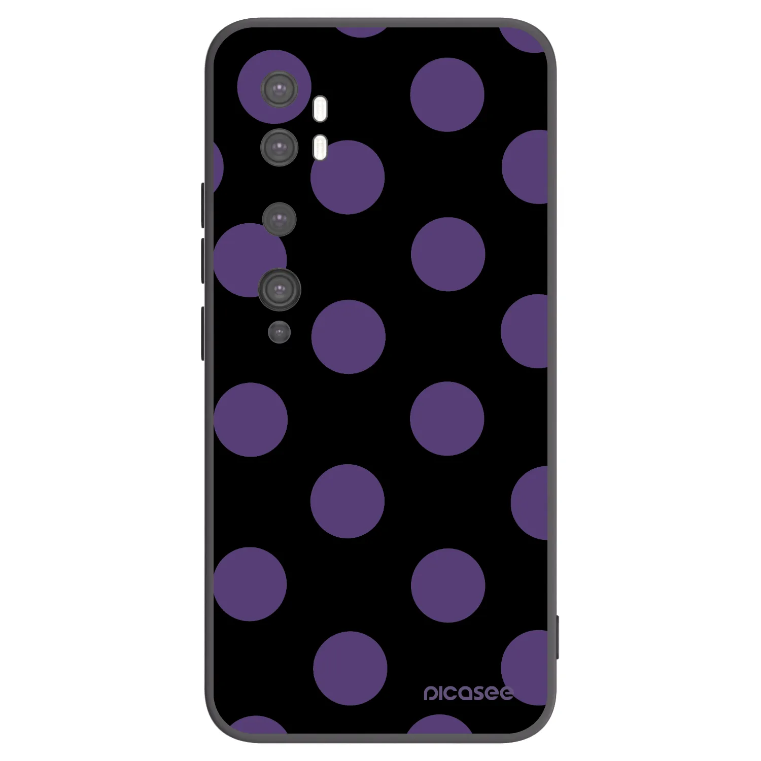 Picasee silikónový čierny obal pre Xiaomi Mi Note 10 (Pro) - Big flickers