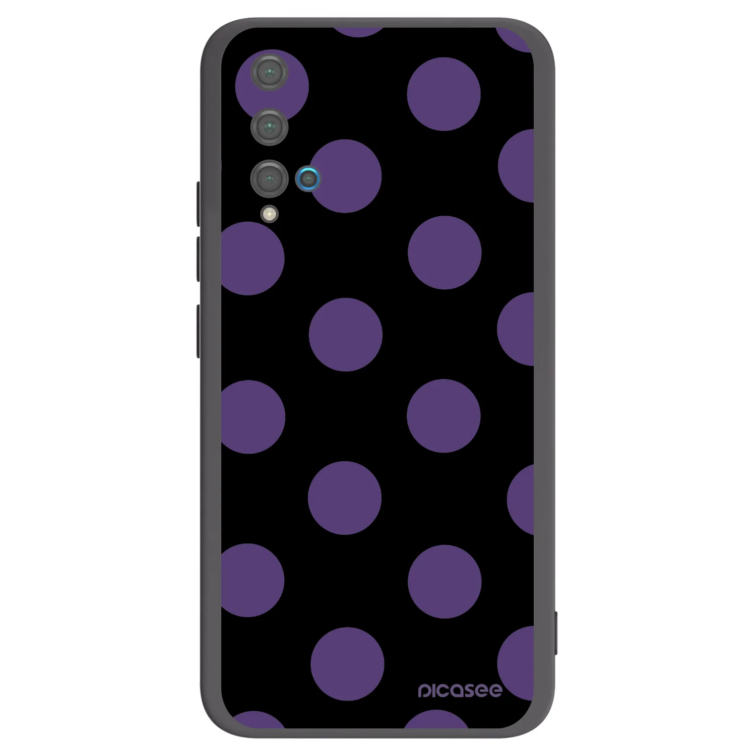 Picasee silikónový čierny obal pre Huawei Nova 5T - Big flickers