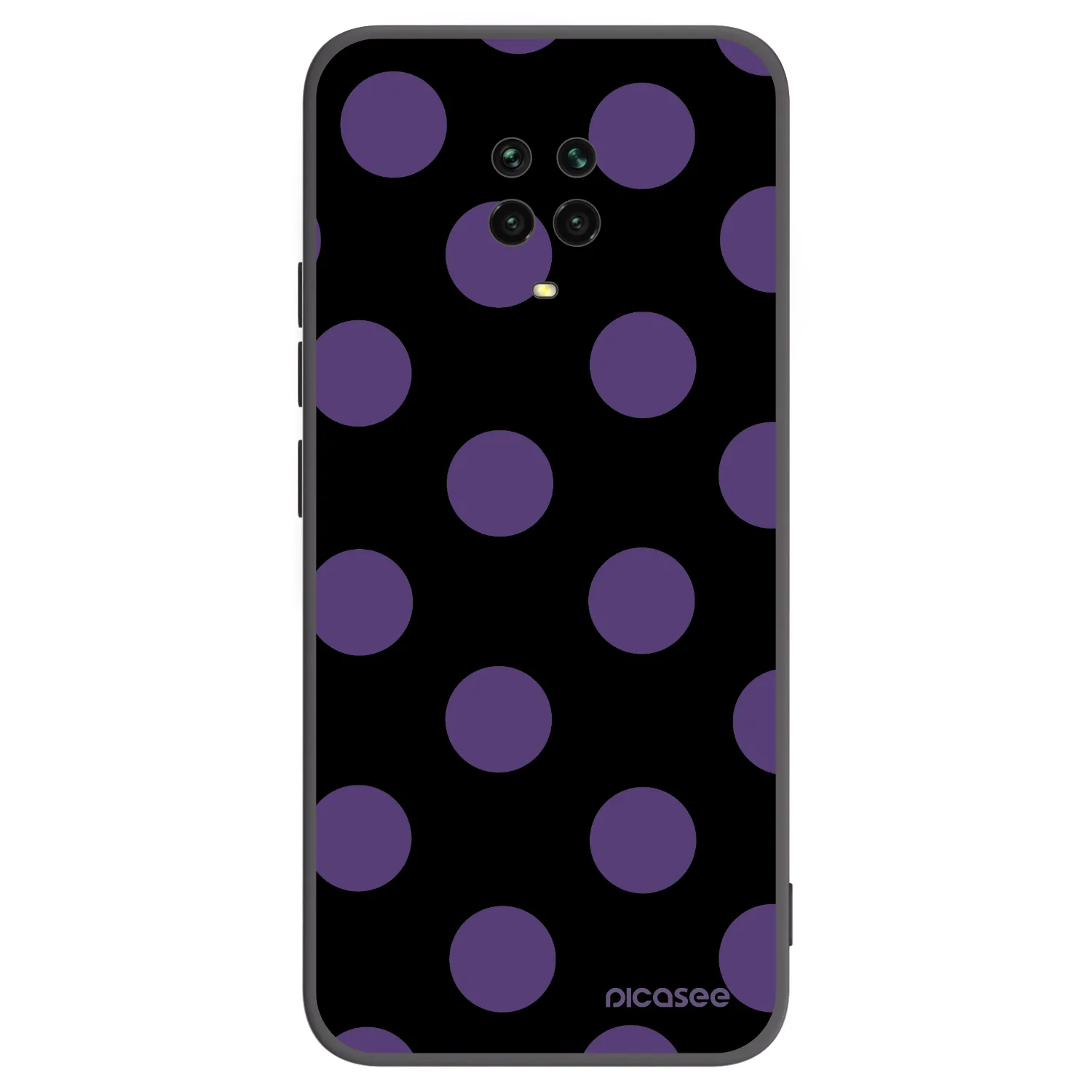 Picasee silikónový čierny obal pre Xiaomi Redmi Note 9 Pro - Big flickers