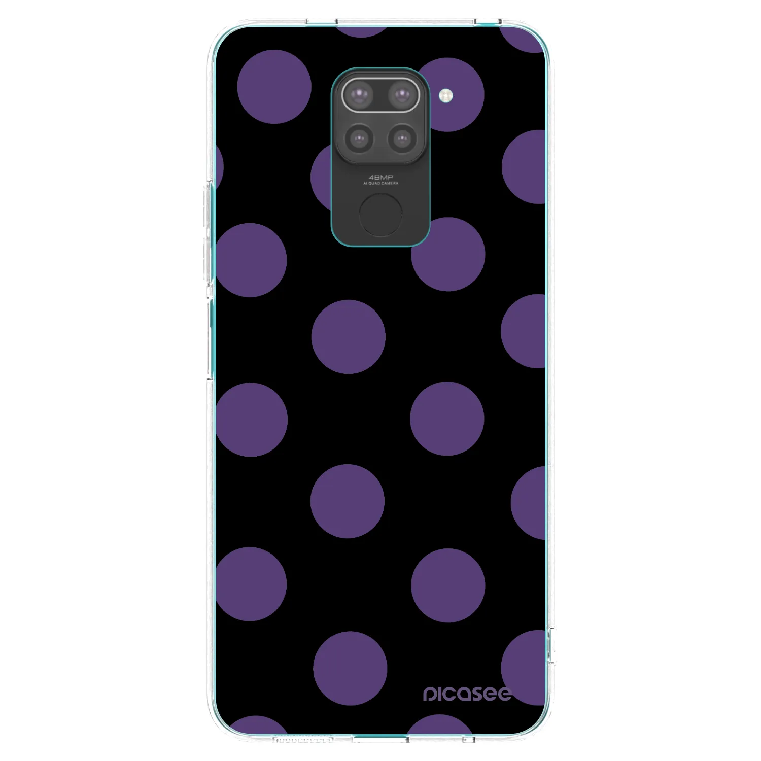 Picasee silikónový čierny obal pre Xiaomi Redmi Note 9 - Big flickers