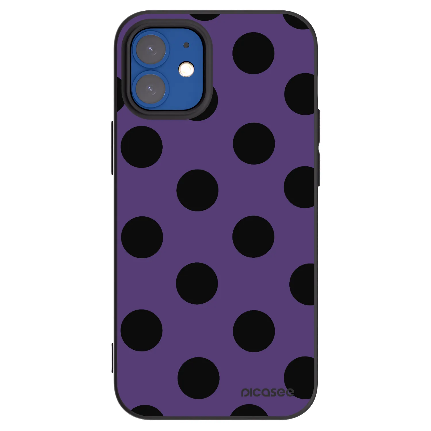 Picasee silikónový čierny obal pre Apple iPhone 12 mini - Big flickers 2