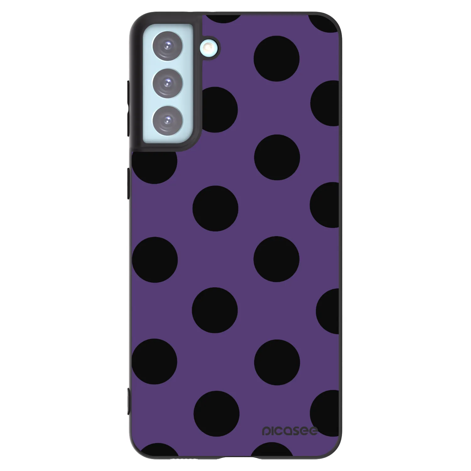 Picasee silikónový čierny obal pre Samsung Galaxy S21+ 5G G996F - Big flickers 2
