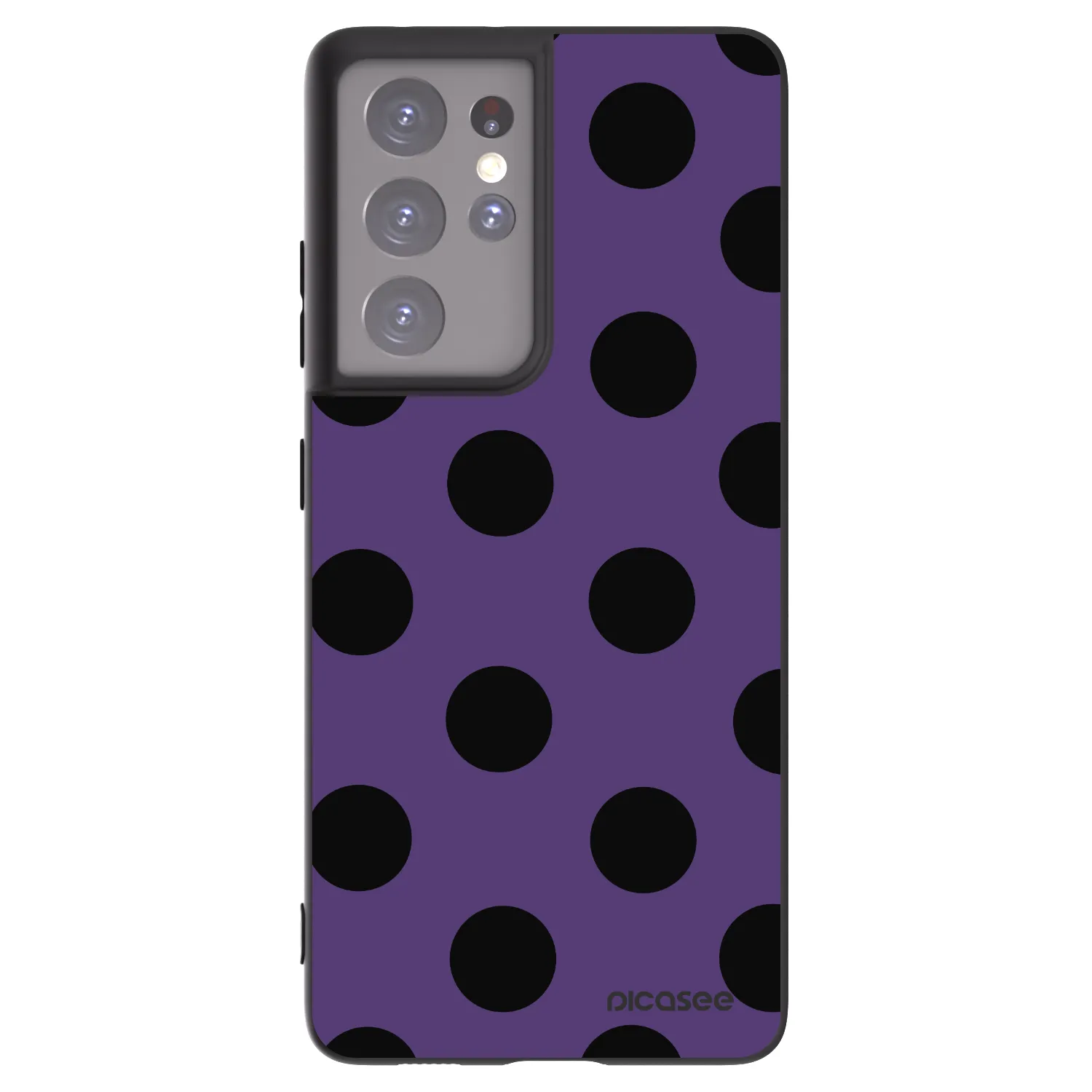 Picasee silikónový čierny obal pre Samsung Galaxy S21 Ultra 5G G998B - Big flickers 2