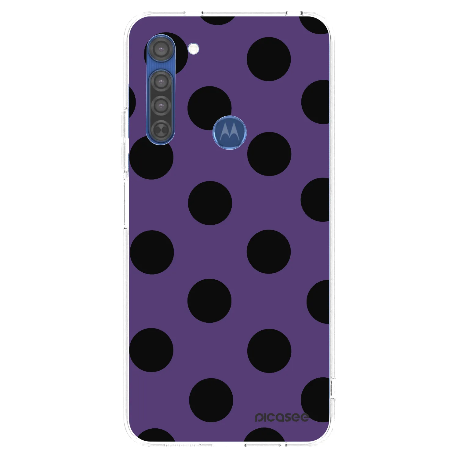 Picasee silikónový prehľadný obal pre Motorola Moto G8 - Big flickers 2