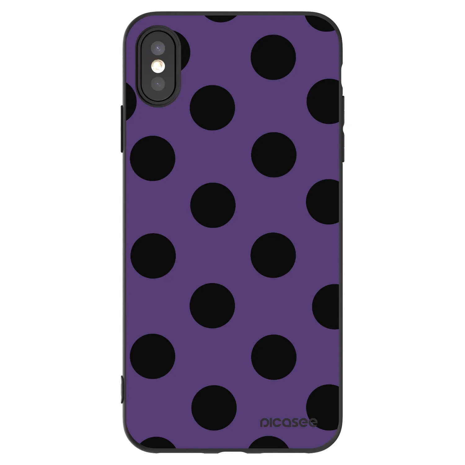 Picasee silikónový čierny obal pre Apple iPhone XS Max - Big flickers 2