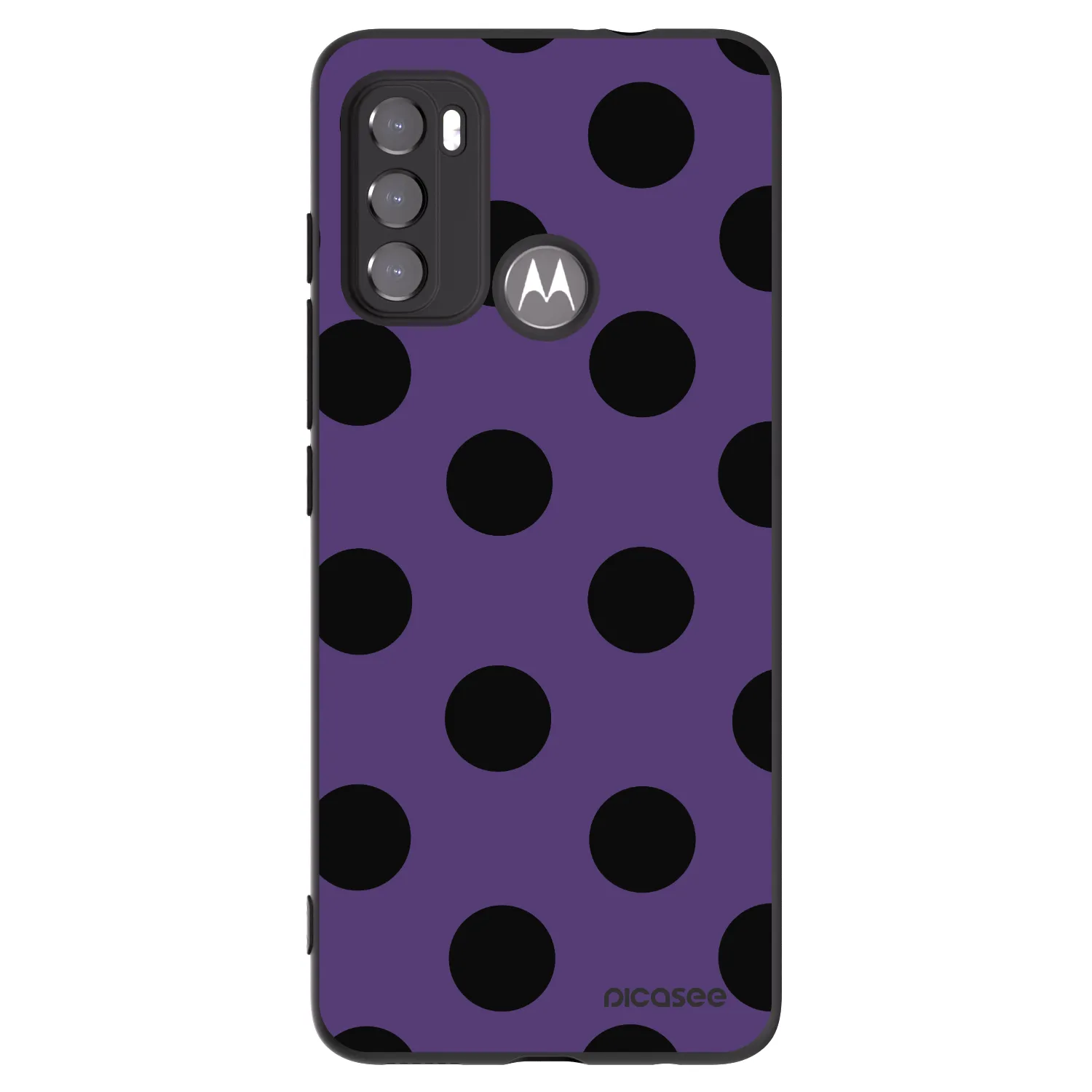 Picasee silikónový čierny obal pre Motorola Moto G60 - Big flickers 2