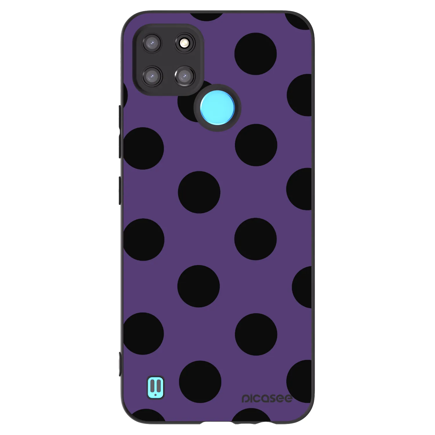 Picasee silikónový čierny obal pre Realme C21Y - Big flickers 2