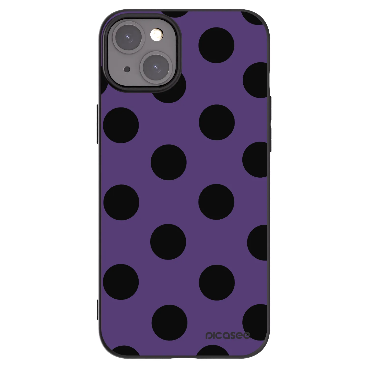 Picasee silikónový čierny obal pre Apple iPhone 15 Plus - Big flickers 2