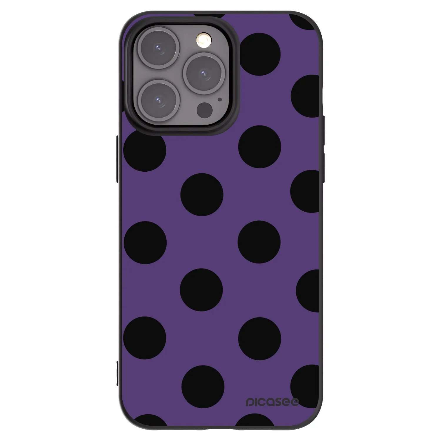 Picasee silikónový čierny obal pre Apple iPhone 15 Pro Max - Big flickers 2