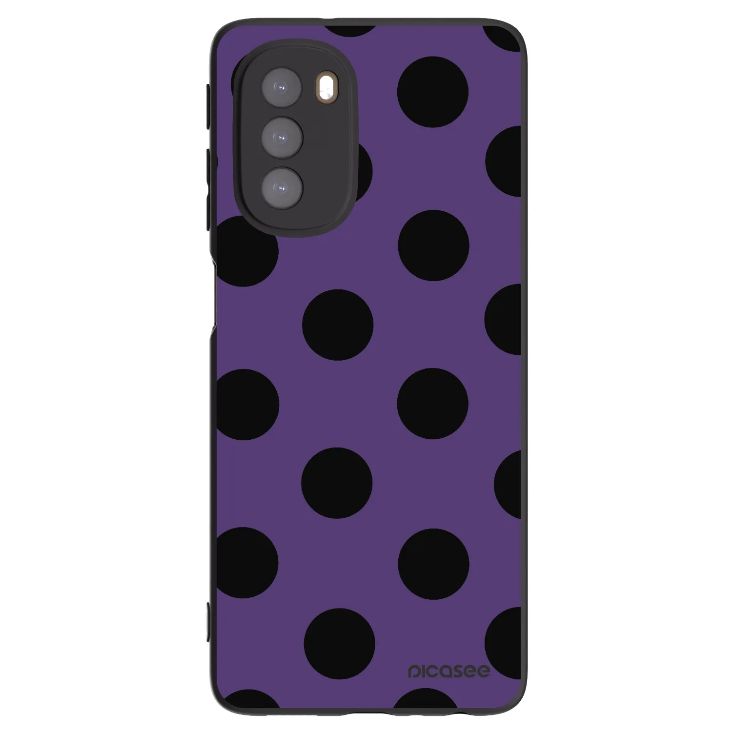 Picasee silikónový čierny obal pre Motorola Moto G51 - Big flickers 2
