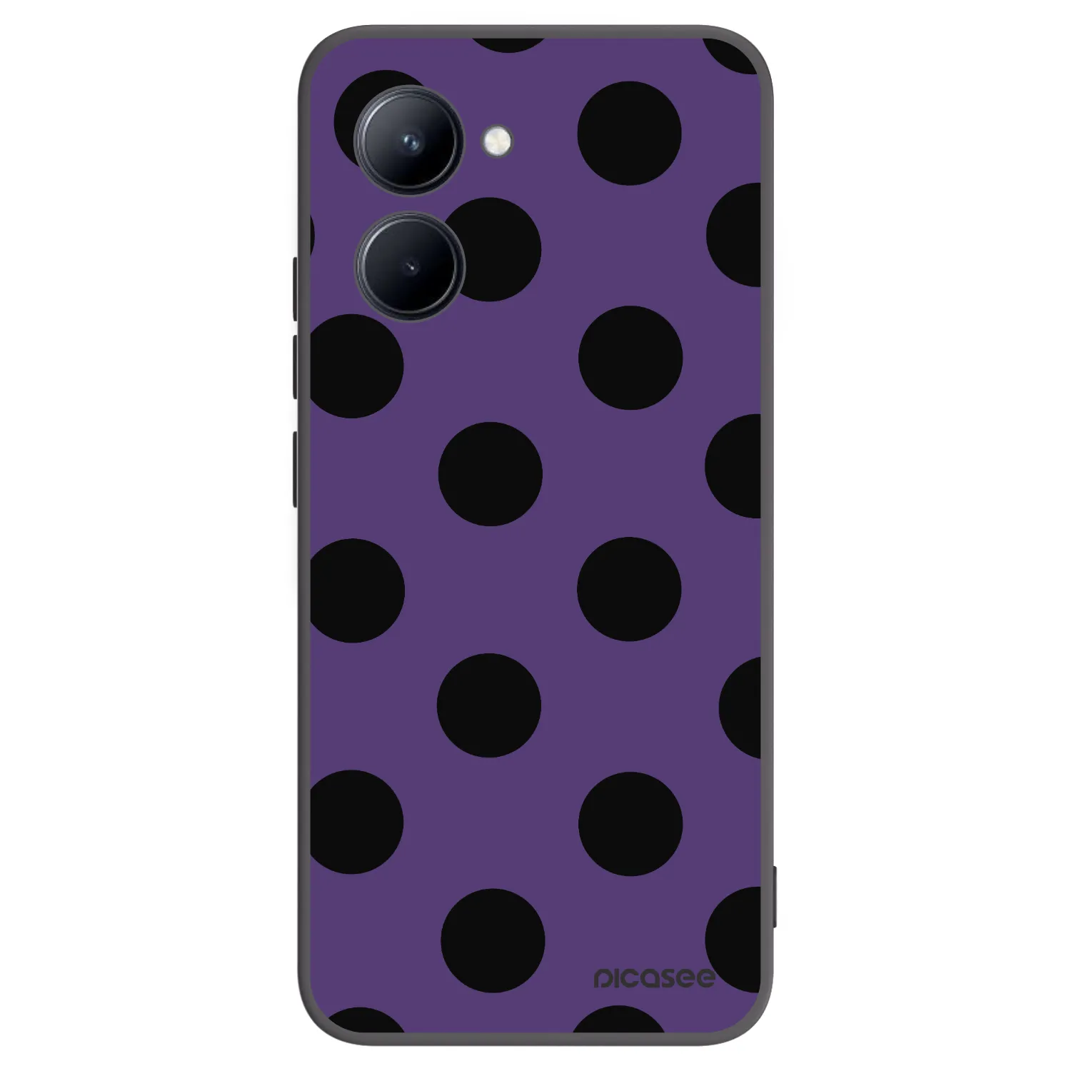 Picasee silikónový čierny obal pre Realme C33 (2023) - Big flickers 2