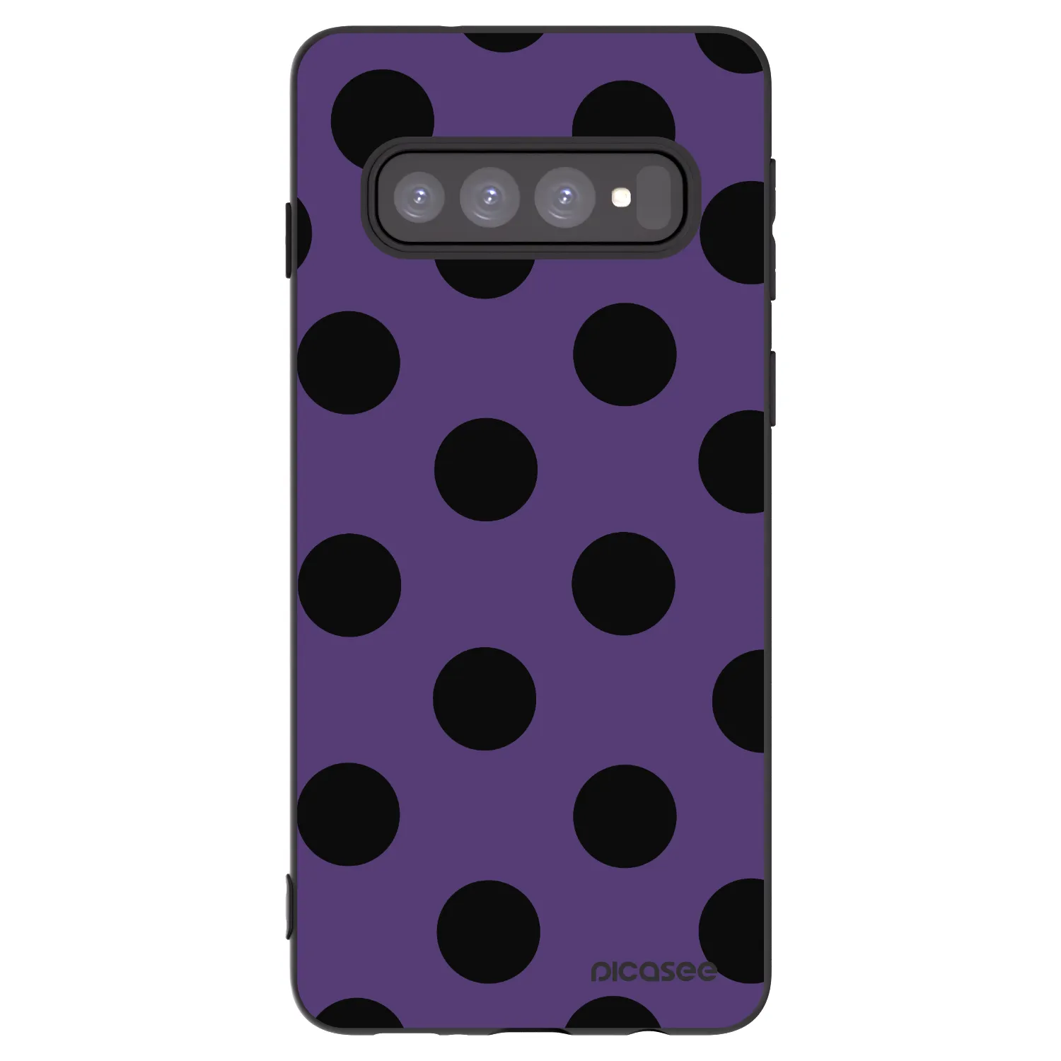 Picasee silikónový čierny obal pre Samsung Galaxy S10 G973 - Big flickers 2