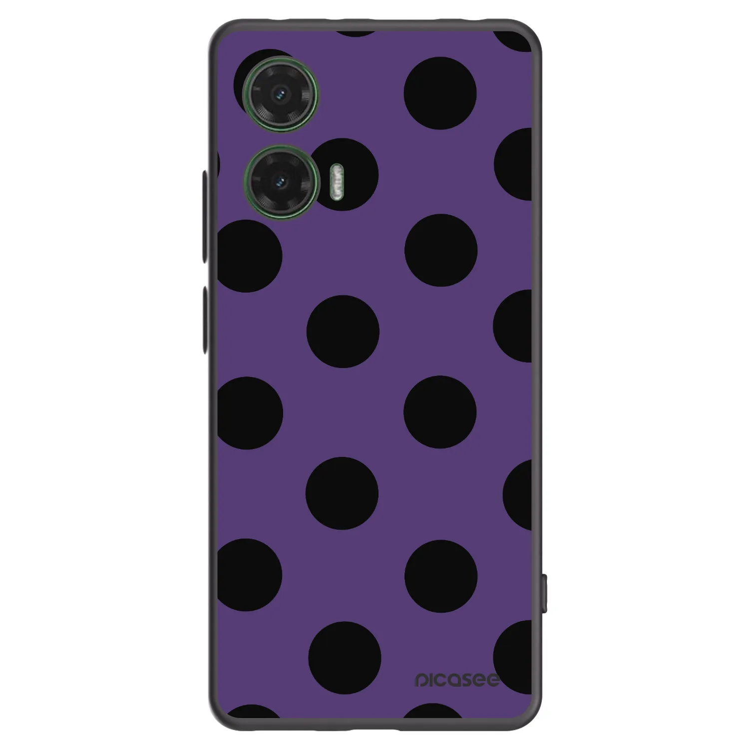 Picasee silikónový čierny obal pre Motorola Moto G35 5G - Big flickers 2