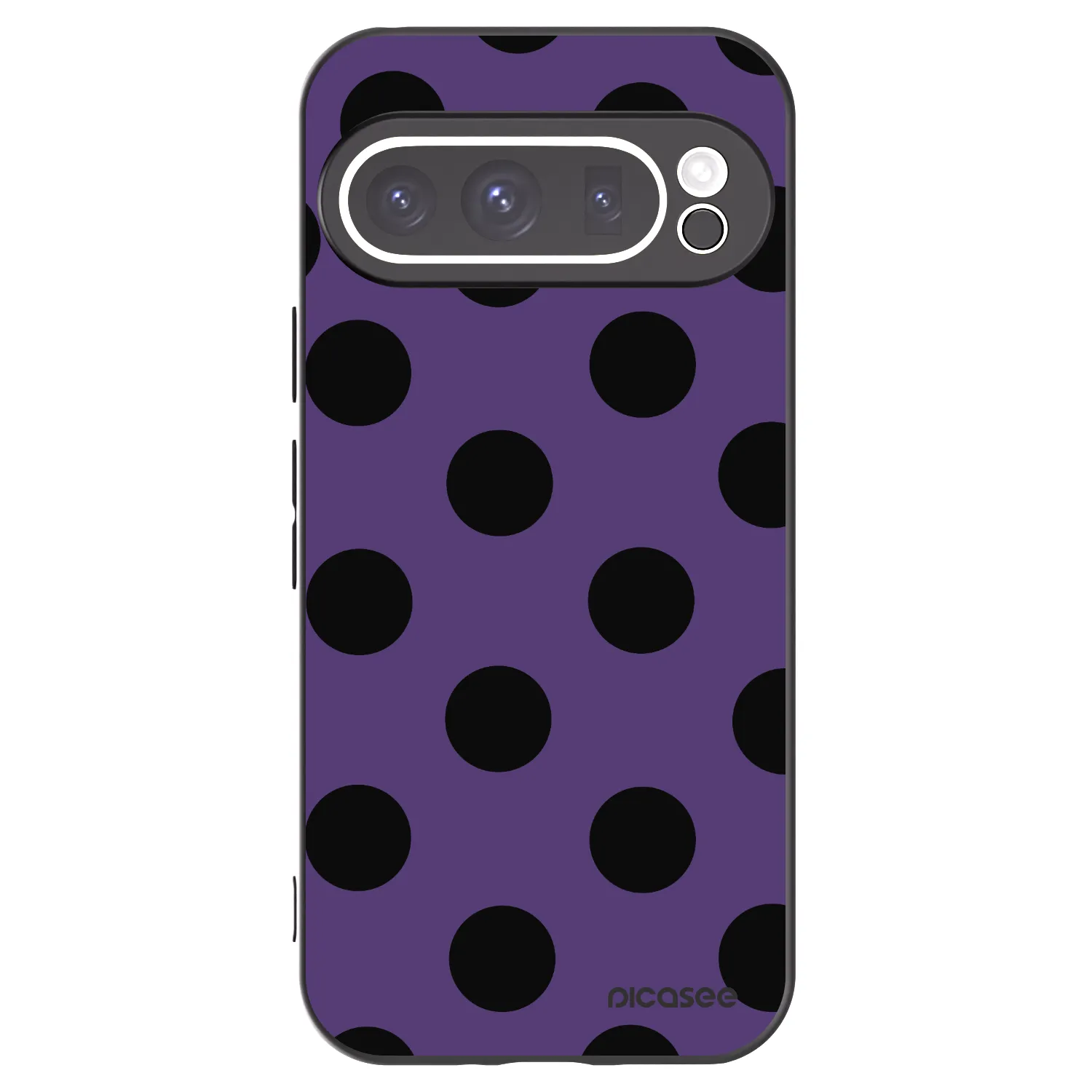 Picasee silikónový čierny obal pre Google Pixel 9 Pro - Big flickers 2