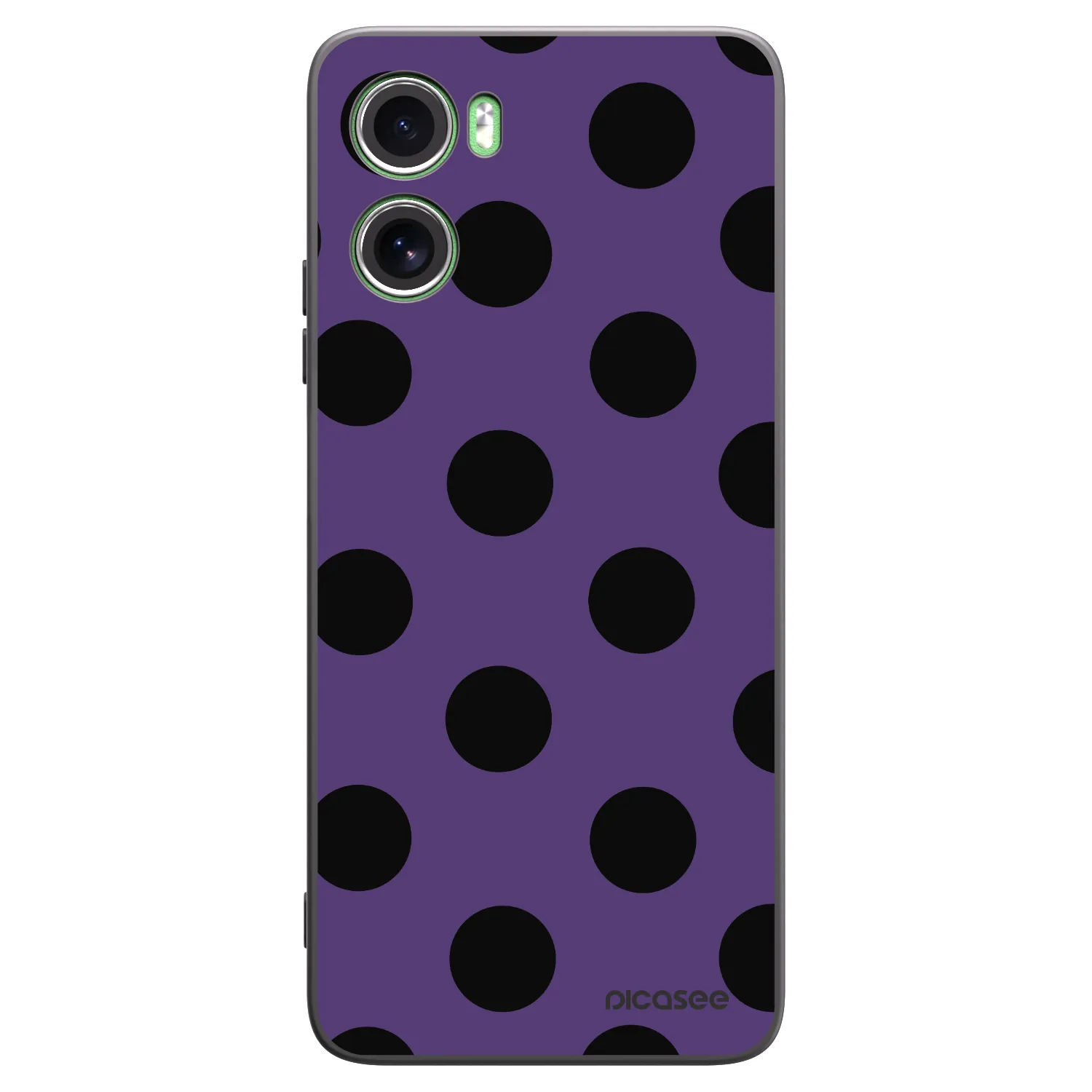 Picasee silikónový čierny obal pre Motorola Moto G06 - Big flickers 2