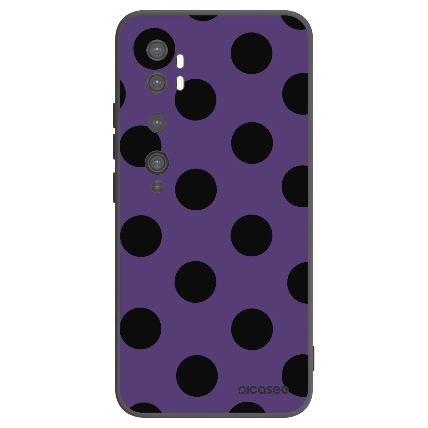 Picasee silikónový čierny obal pre Xiaomi Mi Note 10 (Pro) - Big flickers 2