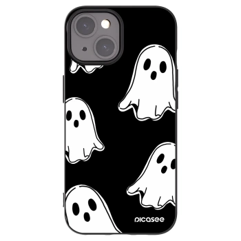 Picasee silikónový čierny obal pre Apple iPhone 15 - Black ghosts