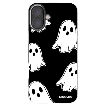 Picasee silikónový prehľadný obal pre Apple iPhone 16 Plus - Black ghosts