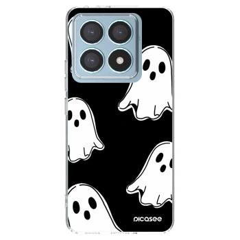 Picasee silikónový prehľadný obal pre Xiaomi 14T Pro - Black ghosts