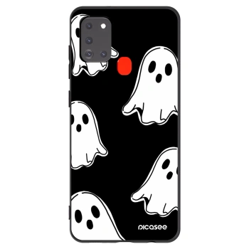 Picasee silikónový čierny obal pre Samsung Galaxy A21s - Black ghosts