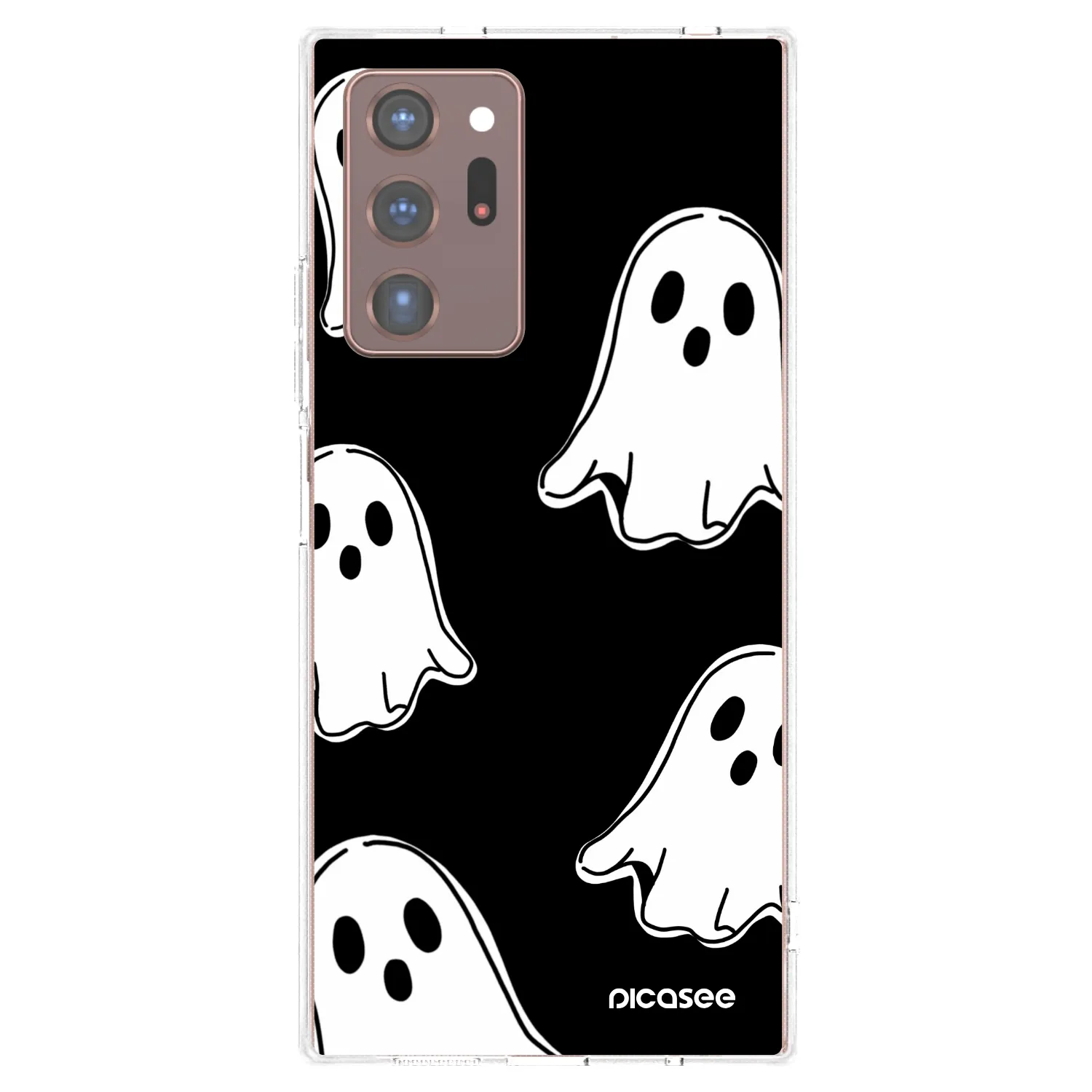 Picasee silikónový prehľadný obal pre Samsung Galaxy Note 20 Ultra - Black ghosts