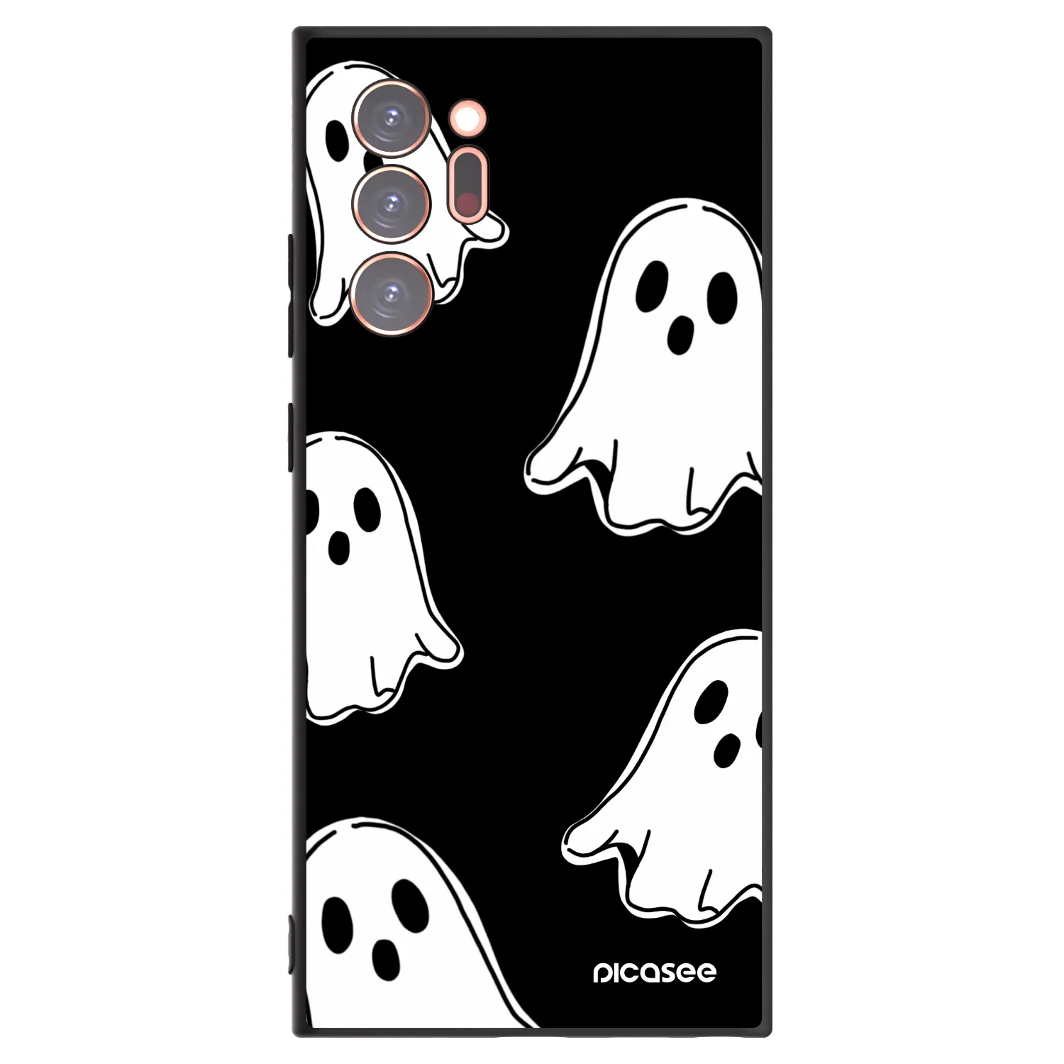 Picasee silikónový čierny obal pre Samsung Galaxy Note 20 Ultra - Black ghosts