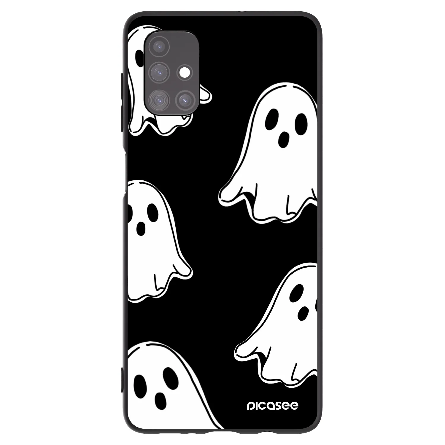 Picasee silikónový čierny obal pre Samsung Galaxy M51 M515F - Black ghosts