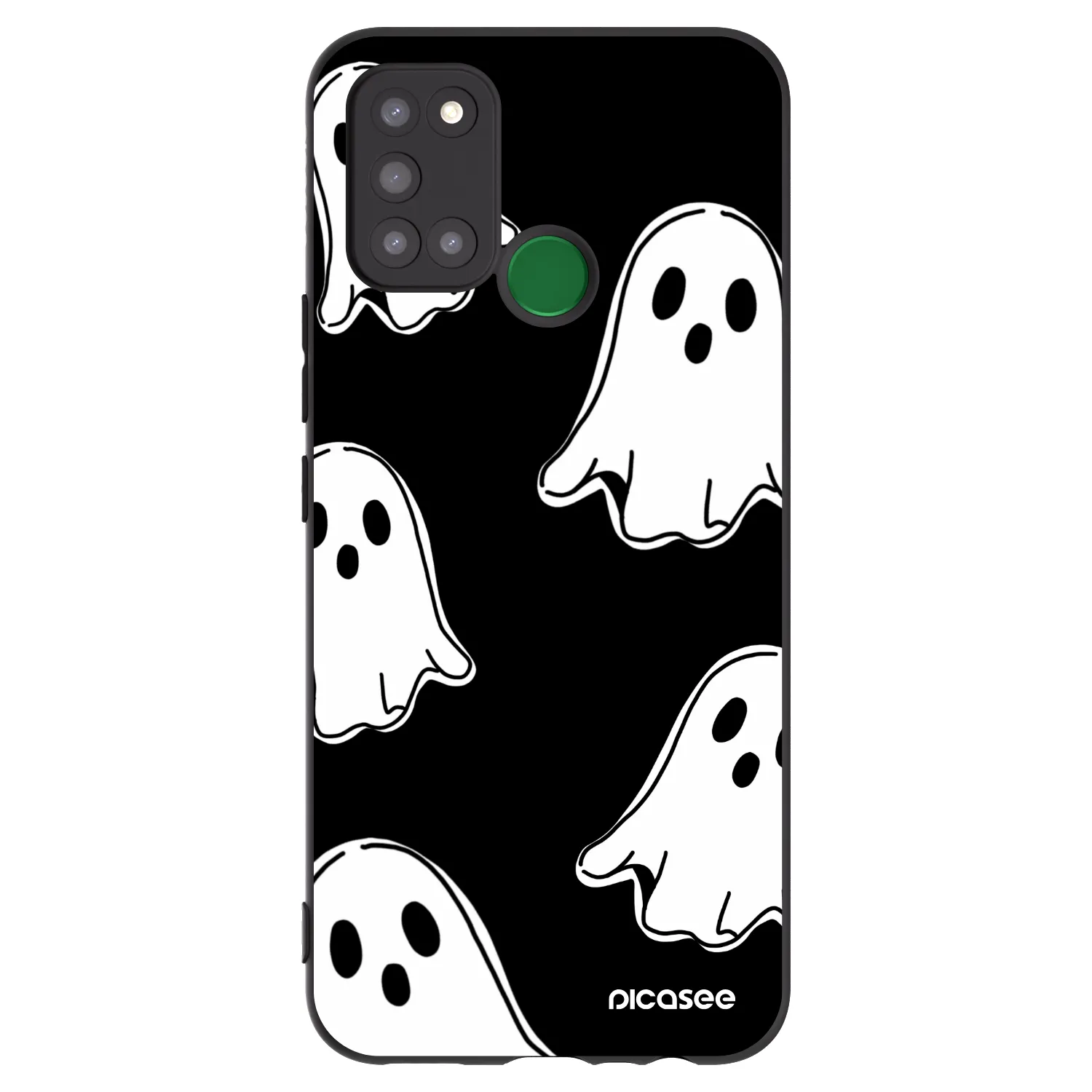 Picasee silikónový čierny obal pre Realme 7i - Black ghosts