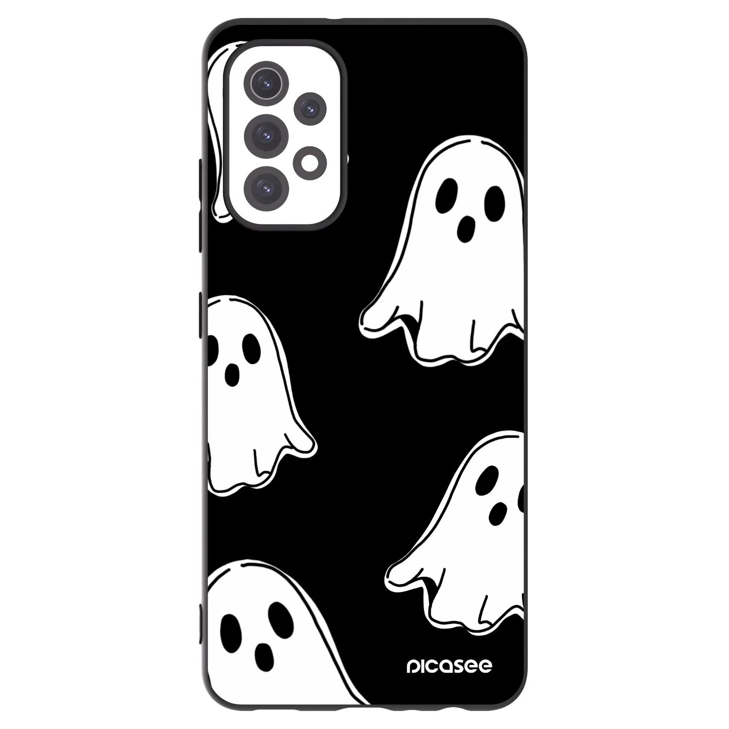 Picasee silikónový čierny obal pre Samsung Galaxy A32 5G A326B - Black ghosts