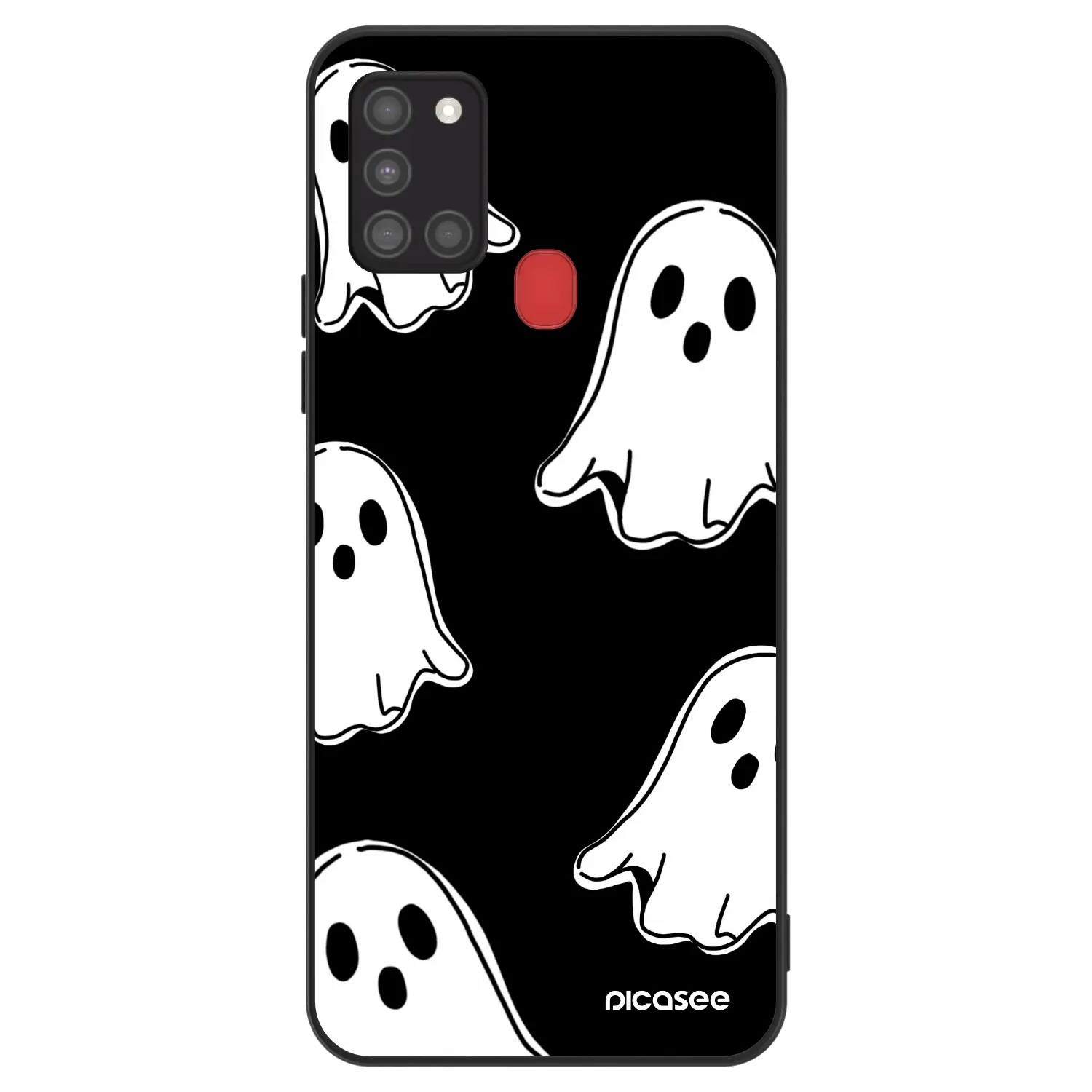 Picasee ULTIMATE CASE pro Samsung Galaxy A21s - Black ghosts
