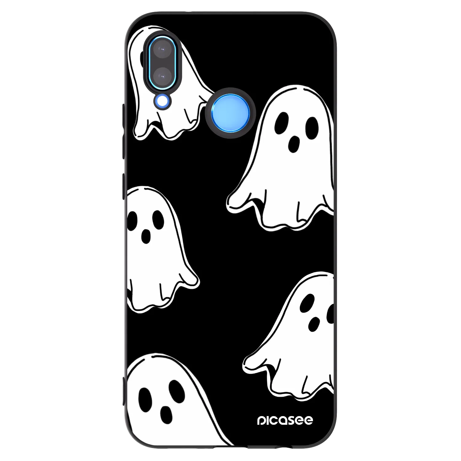 Picasee silikónový čierny obal pre Huawei P20 Lite - Black ghosts