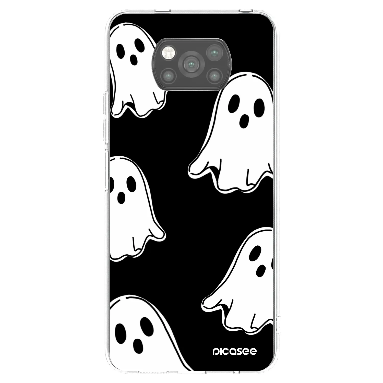 Picasee silikónový čierny obal pre Xiaomi Poco X3 Pro - Black ghosts