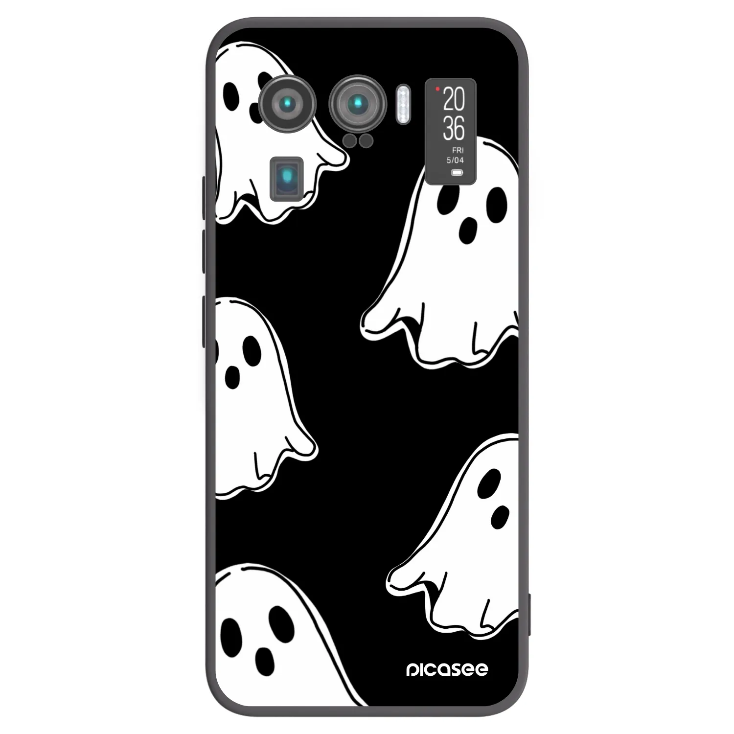 Picasee silikónový čierny obal pre Xiaomi Mi 11 Ultra - Black ghosts