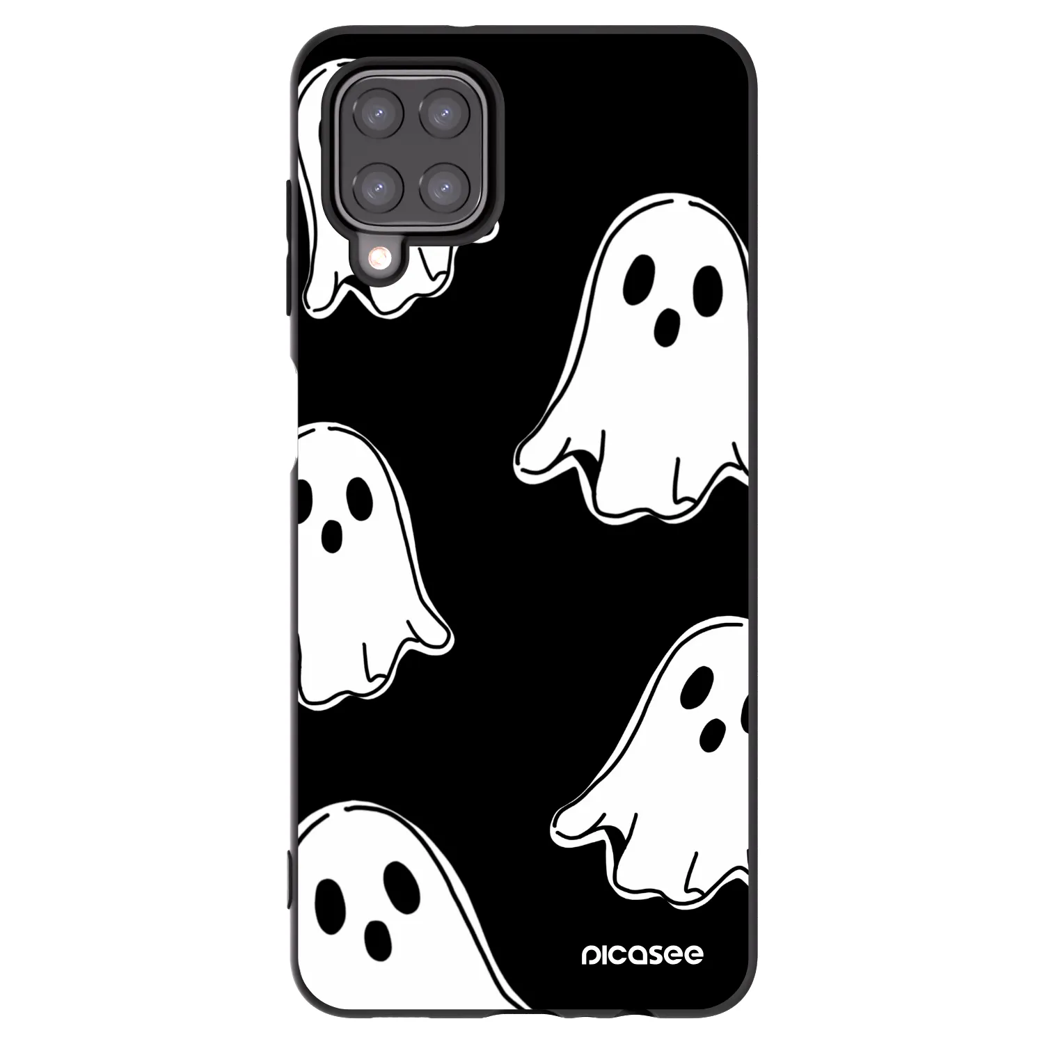 Picasee silikónový čierny obal pre Samsung Galaxy M12 M127F - Black ghosts