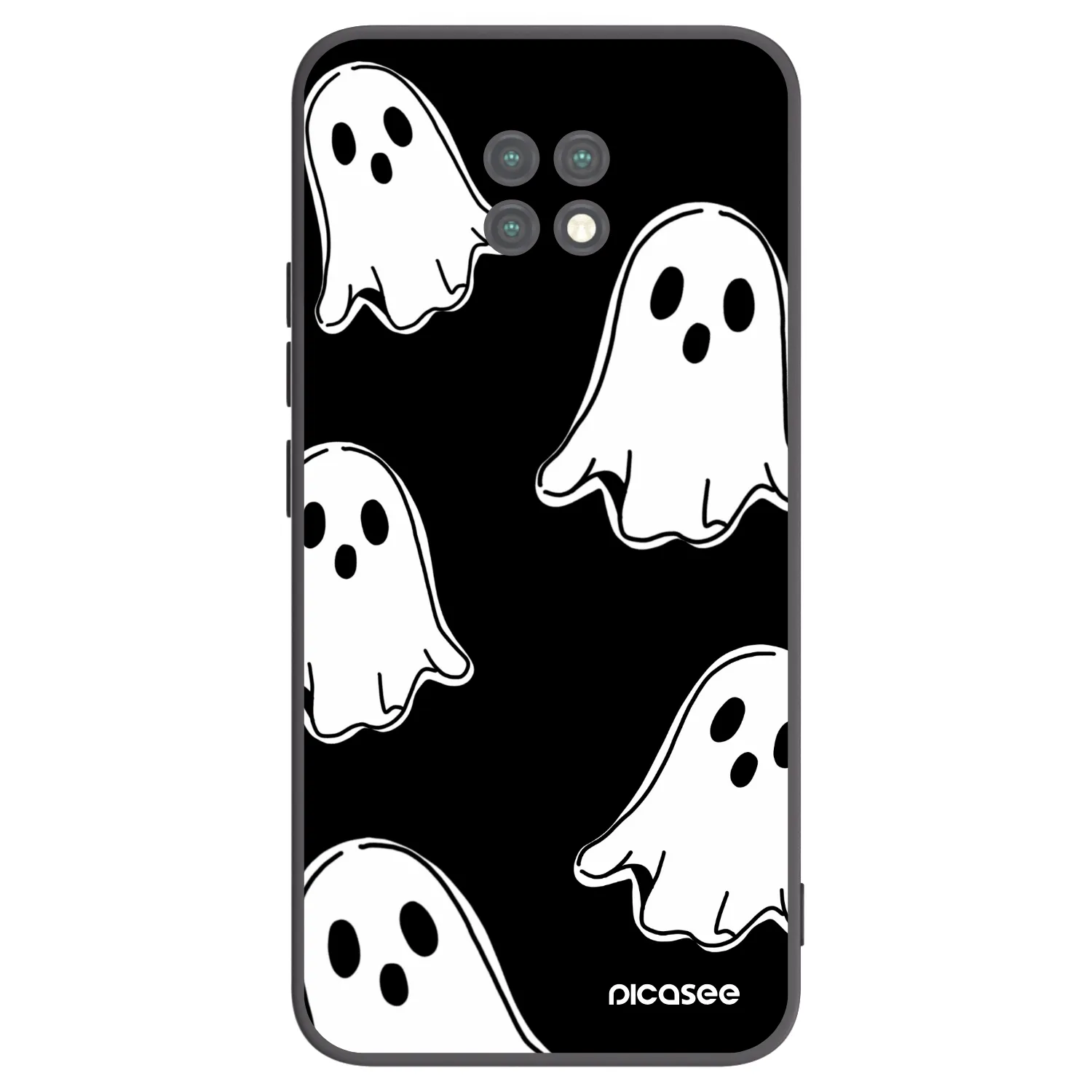 Picasee silikónový čierny obal pre Xiaomi Redmi Note 9T - Black ghosts