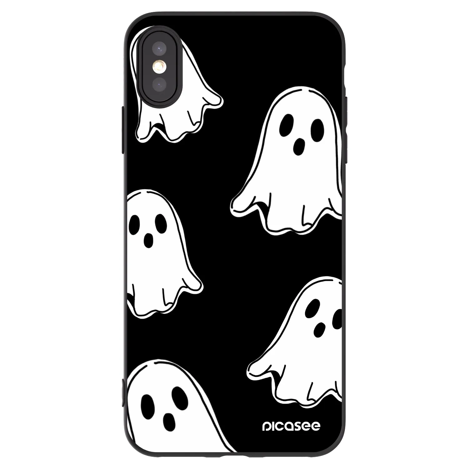 Picasee silikónový čierny obal pre Apple iPhone XS Max - Black ghosts