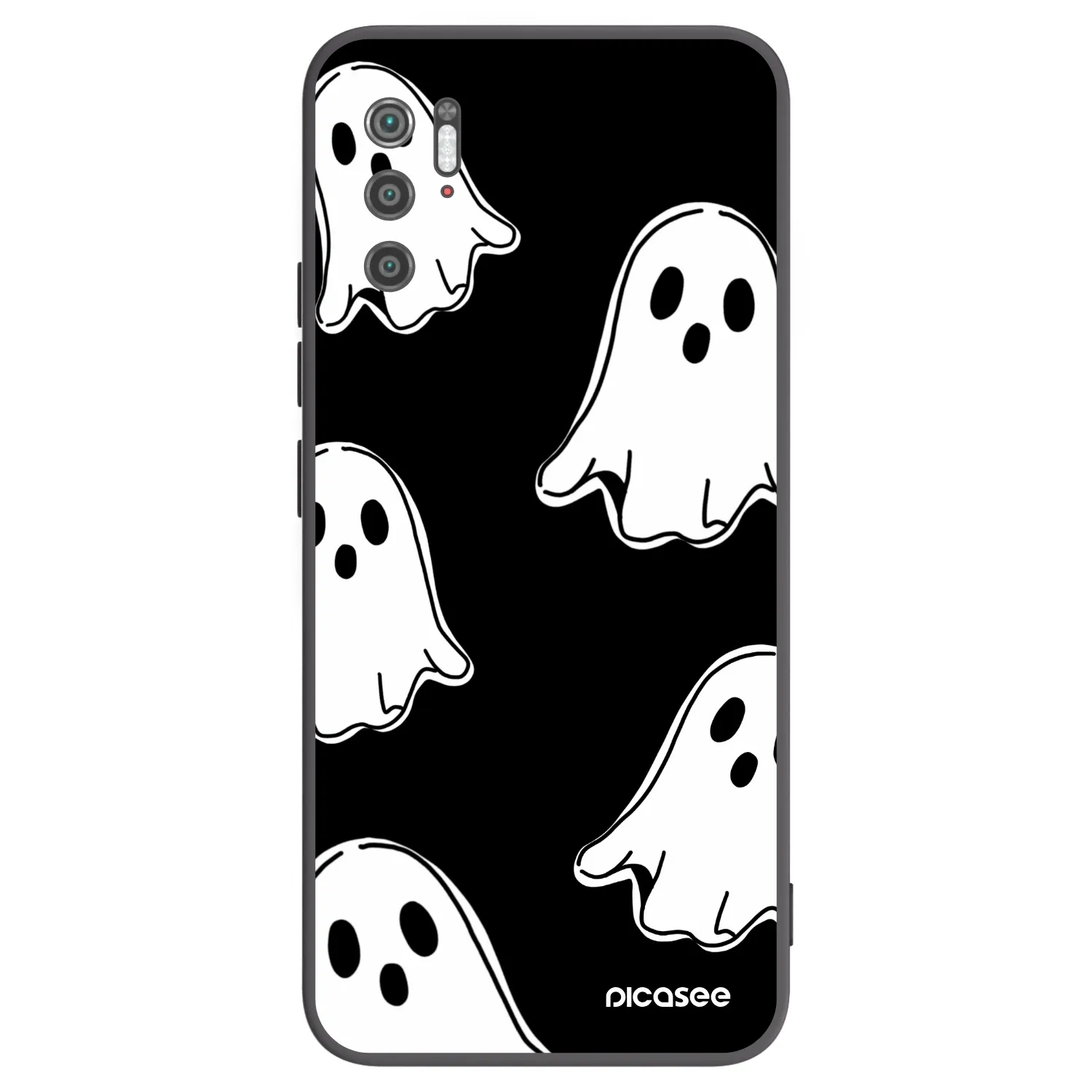 Picasee silikónový čierny obal pre Xiaomi Poco M3 Pro 5G - Black ghosts