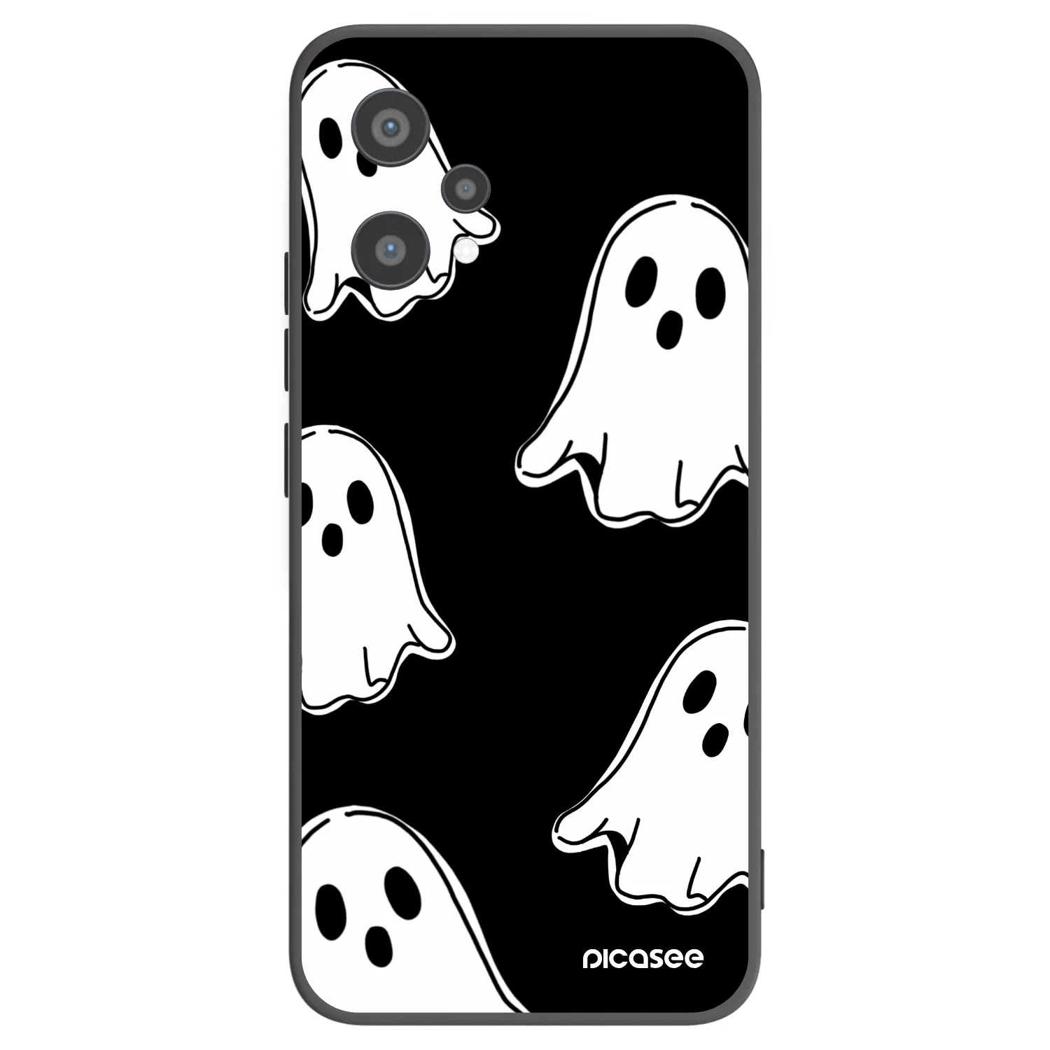 Picasee silikónový čierny obal pre Realme 9 Pro 5G - Black ghosts
