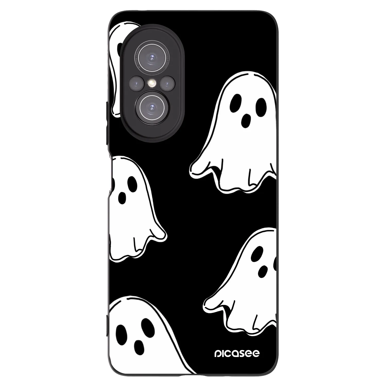 Picasee silikónový čierny obal pre Huawei Nova 9 SE - Black ghosts