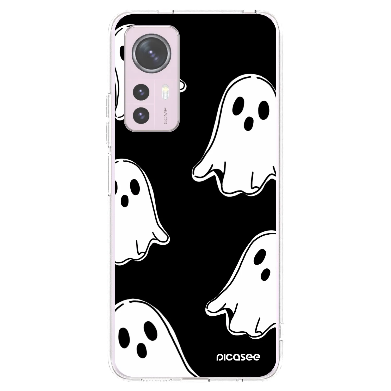 Picasee silikónový prehľadný obal pre Xiaomi 12 - Black ghosts