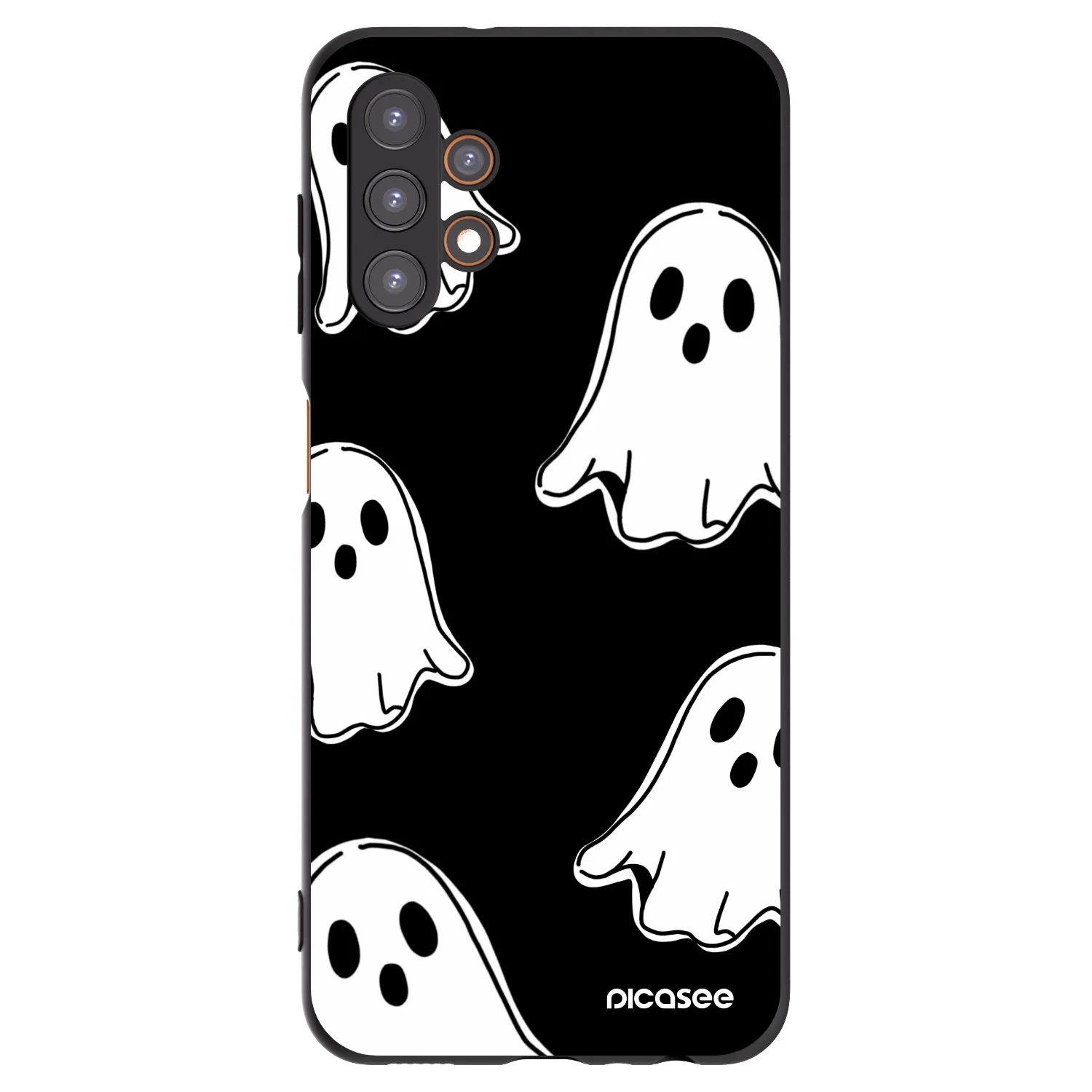 Picasee silikónový čierny obal pre Samsung Galaxy A13 4G A135 - Black ghosts